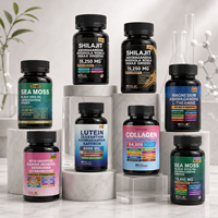 Vente en gros d'ashwagandha, ginseng, vitamines, renforçateur d'énergie himalayenne, soutien immunitaire, algues marines, shilajit, 60 capsules, étiquette privée OEM