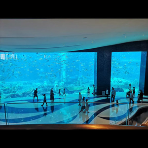 Op maat gemaakte transparante nieuwe stijl kristalheldere acryl wand grote <span class=keywords><strong>aquarium</strong></span> viskom fabriek op maat groothandel - Product Image 1