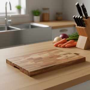 Tabla de Cortar de Madera de Acacia, Rectangular, 23.6x15.7x1.6 Pulgadas, Accesorio de Cocina Premium, Ecológico, de una Sola Pieza - Product Image 2