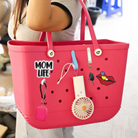 Accessoires personnalisés pour sacs de plage : breloques, chaînes, inserts pour sacs à main et sacs fourre-tout en PVC avec logo, isolés, imperméables et portables
