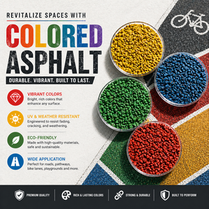 Asphalte coloré sur mesure pour pavage / Bardeaux bitumineux colorés pour la construction routière - Product Image 3