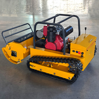 Tondeuse robot diesel automatique 80cm 100cm 120cm pour champ, à braquage zéro, télécommandée, coupe-herbe, broyeur à fléaux