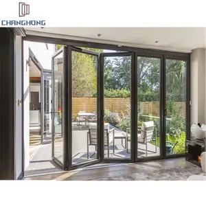 Hot Selling Folding Glass Door Villa Large View Folding Patio Doors Panoramic Fold Door