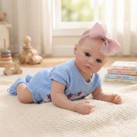 Poupées reborn Yeezwood 45 cm (18 pouces) en silicone intégral, jouet réaliste pour nouveau-né, poupée reborn en silicone souple pour fille