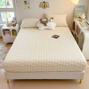 Couvre-lit simple rembourré en <span class=keywords><strong>flanelle</strong></span> de lait d'hiver Couvre-lit tout compris Couvre-lit antidérapant Modèle Coral Velvet Mattress Cover - Product Image 2