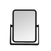 Miroir double face en verre noir, design Art Déco, cadre en plastique, pour salle de bain, cuisine, usage décoratif, femmes, filles, dames