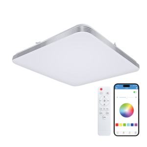 Plafonnier intelligent avec commande vocale Alexa et Google, plafonnier LED dimmable 48W pour salon et chambre à coucher - Product Image 2