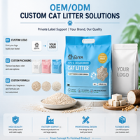 Litière pour chat en tofu et manioc OEM ODM, à base végétale, agglomération rapide, faible poussière, contrôle des odeurs, vente en gros