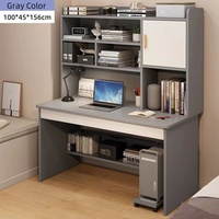 Table d'étude moderne au design simple étagère intégrée bureau d'ordinateur pour chambre à coucher ou bureau à domicile