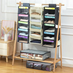 Organizador de <span class=keywords><strong>Armario</strong></span> Semanal de 5/6 Estantes para Niños, Organizador de Ropa Diaria Colgante, Divisores de Ropa por Días de la Semana - Product Image 3