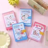 Cuaderno de Tapa Dura con Encuadernación Térmica, Diseño de Gato de Dibujos Animados, 32K B5, 132 Hojas, 80GSM, Kawaii, Diario, Regalo Escolar para Niños y Estudiantes