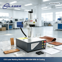 Mesin Penanda Laser Serat Logam Portabel 40W Desktop Galvo Co2 Dinamis Laser Rf Tube Mesin Pengukir Logam