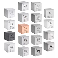 Cube de densité en métal de 25,4 mm/1 pouce, pureté 99,95 %, pour collection d'éléments