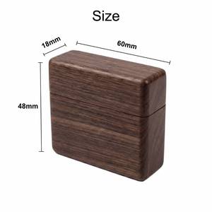 Vietnam Vintage Solid Wood rectangle Jewelry Storage <b>Box</b> Wooden Engagement <b>Ring</b> <b>Box</b> Small Slim Flat <b>Ring</b> Case for <b>Proposal</b> - Product Image 6