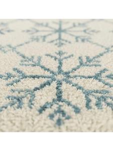 Tapis en laine tufté à la main bleu flocon de neige de qualité supérieure avec motif de style scandinave pour salon, chambre à coucher, intérieurs d'hôtel, vente en gros - Product Image 2