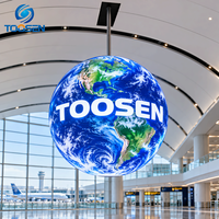 Layar Video LED Bulat untuk Aktivasi Merek TOOSEN P1.2 P1.8 P2.5 Layar LED Warna Penuh Dalam Ruangan dengan Pencitraan Fine Pitch
