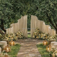 Support de rideau en forme de S, arche spirale pour draperie de mariage, support pour événements de mariage, décoration de toile de fond de scène