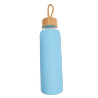 Bouteille d'eau en verre réutilisable de 550 ml sans BPA avec manchon en silicone – Vente en gros
