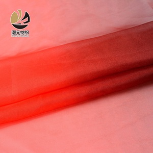 Custom Made Chất Lượng Cao In Kỹ Thuật Số Polyester Gradient Màu Đỏ Đen Voan Cuộn Vải - Product Image 3