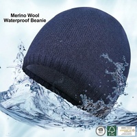 Topi Beanie Nelayan Anti Air Custom Label Pribadi, Berlapis Bulu Domba, Tahan Angin, Tahan Air, Topi Musim Dingin dengan Logo Bordir
