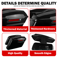 Sacoches rigides pour moto, sacoches latérales avec fermoirs et clés, boîte latérale pour Harley Touring Electra Glide 2014-2024