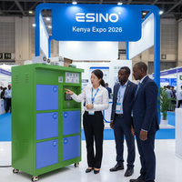 Gabinete ESINO de 6 Ranuras para Intercambio de Baterías para Bicicletas Eléctricas y Scooters de Exterior con Función de Carga PD y Estación de Energía con Cubierta