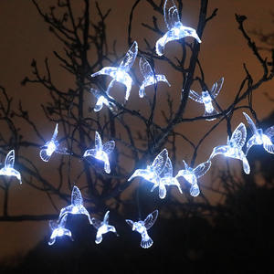 โคมไฟ LED สีขาวอบอุ่นพลังงานแสงอาทิตย์ไฟเส้นรูปนกฮัมมิงเบิร์ดขนาดเล็กได้รับการรับรองจาก Rohs - Product Image 3
