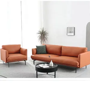 (SP-SF201) изготовленные на заказ кожаные комплекты мебели для лобби, современный диван для отеля