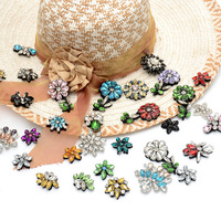Patchs personnalisés en pierres de cristal broderie artisanale 3D strass motifs de fleurs patchs perlés décoration