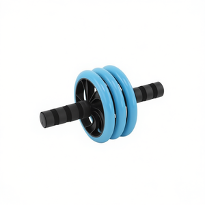 Roues d'exercice durables bleu ciel de 16 cm à trois roues pour abdo-machines, équipement de renforcement du tronc - Product Image 1