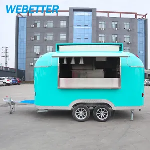 WEBETTER Mobile Kitchen Fast Food Trailer Airstream Remolques Ice Cream Donut Taco Snack Machines BBQ Food Truck Food Shop
