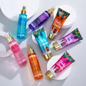 KORMESIC Set Losion Tubuh parfum, pelembab tahan lama Natal 120ml semprotan badan aroma dan 100ml untuk W