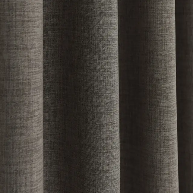 factory supply 280cm width 100% polyester cationic linen look blackout curtain fabric