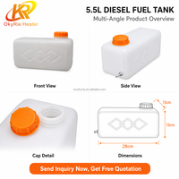 Réservoir d'huile de chauffage OkyRie 10L en gros, réservoir de carburant étanche, pièces de rechange pour tous les chauffages de stationnement diesel