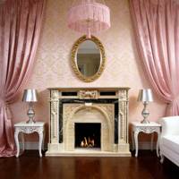 Manteau de cheminée en marbre beige sculpté à la main, style européen classique, pour la décoration intérieure de villas de luxe