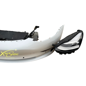 Arnés de Rejilla de Parachoques Delantero Usado, Faros Delanteros, Capó, Rejilla de Radar con Recortes de Luz Antiniebla, Modelo <span class=keywords><strong>Tesla</strong></span> 3, Original - Product Image 3