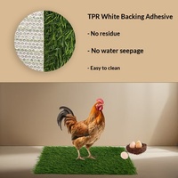 Tapis de nidification en herbe artificielle dorée pour poules, lit doux pour la ponte des œufs, 30x30cm, lavable pour poulailler, nid de volaille