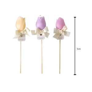 เทียนดอกทิวลิป ช่อดอกไม้พาสเทล เทียนศิลปะน่ารัก ตกแต่งบ้าน เทียนหอม - Product Image 3