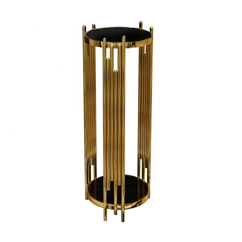 Современный стиль Угловое украшение из нержавеющей стали высокий металлический Цветочный Стенд для свадьбы