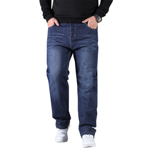 <span class=keywords><strong>Jean</strong></span> Ample Coupe <span class=keywords><strong>Large</strong></span> pour Hommes, Droit Extensible, <span class=keywords><strong>Taille</strong></span> Haute, Grandes Tailles, Pantalon en <span class=keywords><strong>Jean</strong></span> <span class=keywords><strong>Taille</strong></span> 50 - Product Image 1