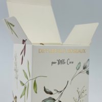 Boîte d'emballage personnalisée pour diffuseur de parfum avec fenêtre transparente et logo en feuille d'or, boîte cadeau en carton pliable de luxe