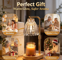 Cadeaux pour femmes, lampe chauffe-bougie avec hauteur réglable, minuterie et variateur d'intensité, cadeaux d'anniversaire pour femmes