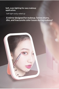 Wholesale Portable Desktop Dressing Table with Light ,Three Color Dimming <b>LED</b> <b>Makeup</b> <b>Mirror</b> - Compact and Practical Small - Product Image 3