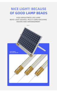 Lampe solaire LED T12 300W IP65 12 heures Blanc pur pour applications de jardin, paysage, entrepôt, couloir et intérieur - Product Image 3