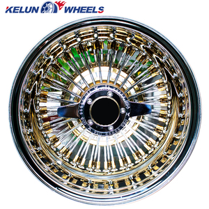 13 <b>Gold</b> Wire Wheel /14 Inch Luxury Vintage <b>Chrome</b> Rim 13x7"/14x7" 72/100 Spoke Wire Wheels - Product Image 5
