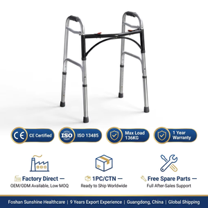 Foldable Lightweight Walking Frame Adjustable Height Durable Medical <strong>Walker</strong> For Elderly Mobility Aid Low MOQ Factory Direct - Product Image 1