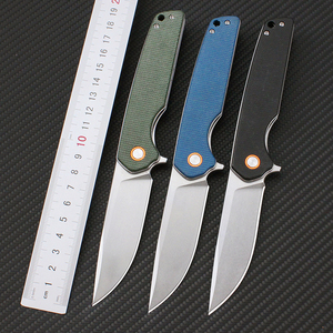 Couteau pliant GT961, lame D2, manche Mikata, couteau tactique d'extérieur, camping, chasse, survie, outils EDC, Tunafire - Product Image 1
