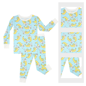 <span class=keywords><strong>Pyjama</strong></span> en bambou pour enfants filles ensemble personnalisé fruits imprimé enfants pyjamas à manches longues deux pièces pyjamas tenue - Product Image 3