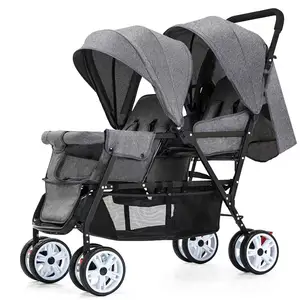 厂家批发轻便双人婴儿车婴儿折叠童车廉价儿童助行器婴儿车