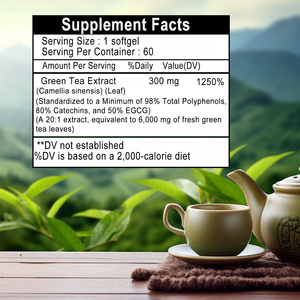 Cápsulas de Extracto de Té Verde en Oferta, Contienen 300 mg de Extracto de Té Verde, Favorece el Control del Apetito y la Salud Digestiva - Product Image 2